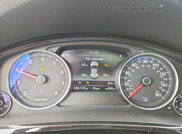 WVGRF7BP2HD003426 2017 VOLKSWAGEN TOUAREG Серебряный Вид щитка приборов