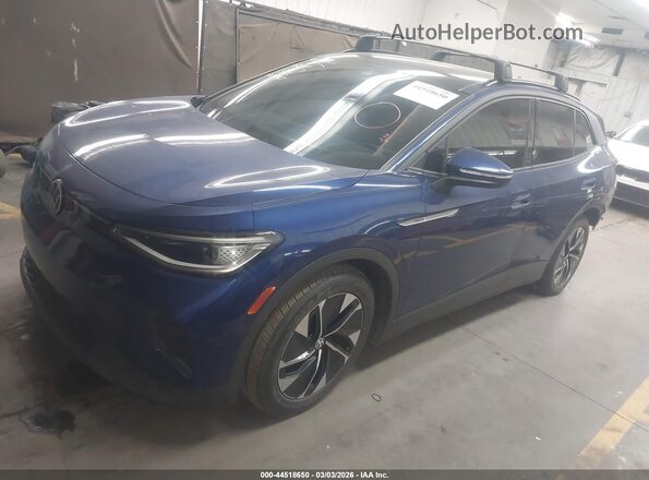 WVGTMPE20MP038762 2021 VOLKSWAGEN ID.4 Blue Առջևի ձախ երեք քառորդ տեսարան