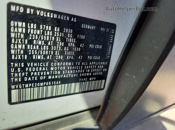 WVGTMPE20MP051544 2021 VOLKSWAGEN ID.4 White 