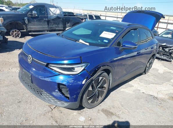 WVGTMPE25MP032469 2021 VOLKSWAGEN ID.4 Blue Առջևի ձախ երեք քառորդ տեսարան
