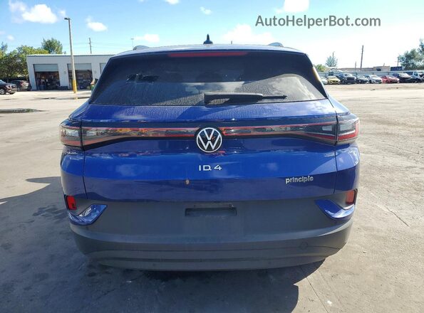WVGTMPE27MP031632 2021 VOLKSWAGEN ID.4 Blue Widok z tyłu