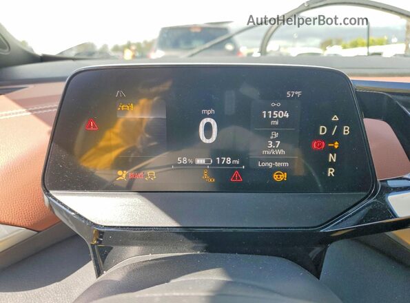 WVGTMPE27NP073672 2022 VOLKSWAGEN ID.4 White Вид щитка приладів