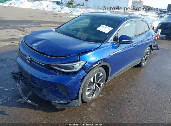 WVGTMPE29MP030739 2021 VOLKSWAGEN ID.4 Blue Vista tres cuartos delantera izquierda
