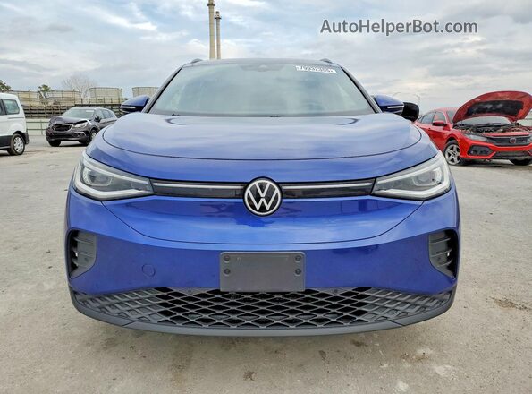 WVGTMPE29MP047668 2021 VOLKSWAGEN ID.4 Blue Вид спереду