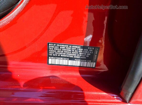 WVWSA7CD6SW216710 2025 VOLKSWAGEN GTI Красный Вид подкапотного пространства