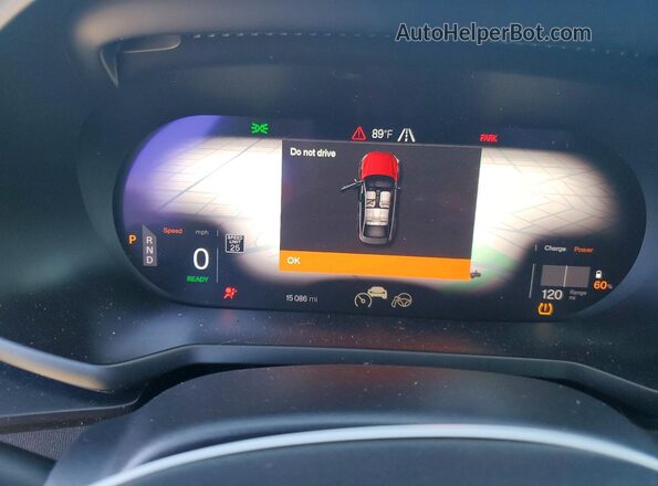 YSMED3KA2PL114337 2023 POLESTAR 2 Gray Instrument cluster view