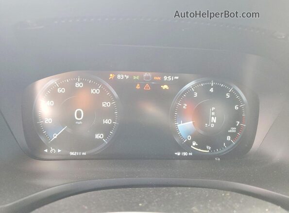YV1102EM7L2393851 2020 VOLVO V60 Черный Вид щитка приборов