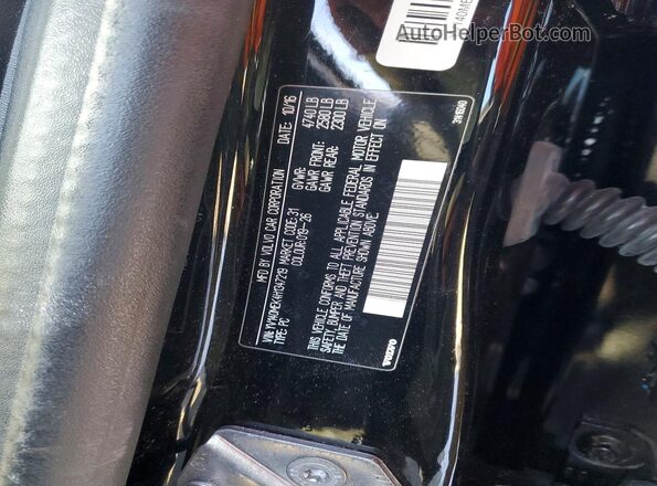 YV140MEK4H1347219 2017 VOLVO V60 Black Vista de la etiqueta del VIN