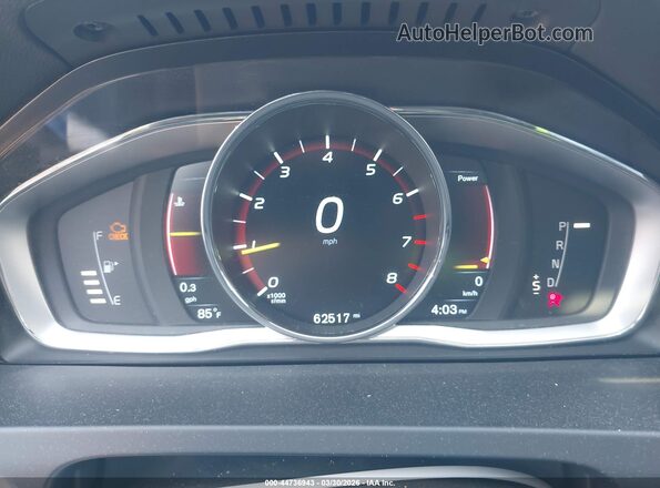 YV140MEK7G1301754 2016 VOLVO V60 Белый Вид задних сидений
