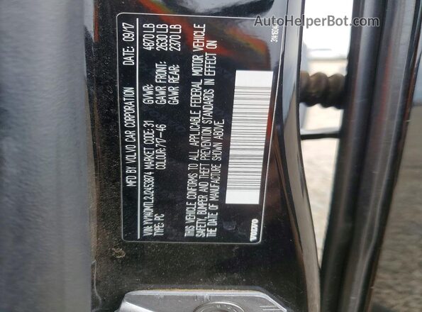 YV140MTL2J2453874 2018 VOLVO S60 Black 