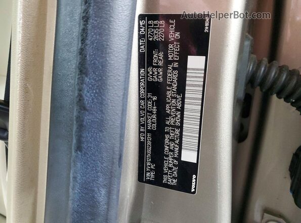 YV1612TK6G2391311 2016 VOLVO S60 Beige Вид підкапотного простору