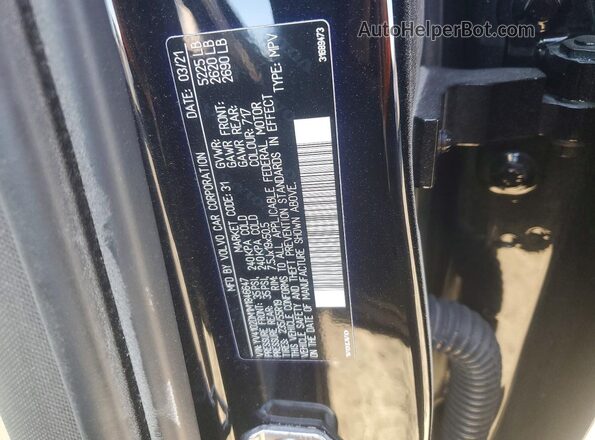 YV4102DM1M1846647 2021 VOLVO XC60 Charcoal Vista del compartimento del motor