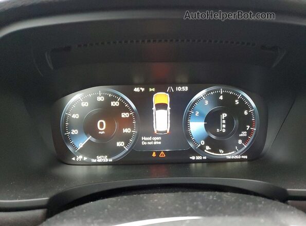 YV4102NK5K1084594 2019 VOLVO V90 Black Vista del cuadro de instrumentos