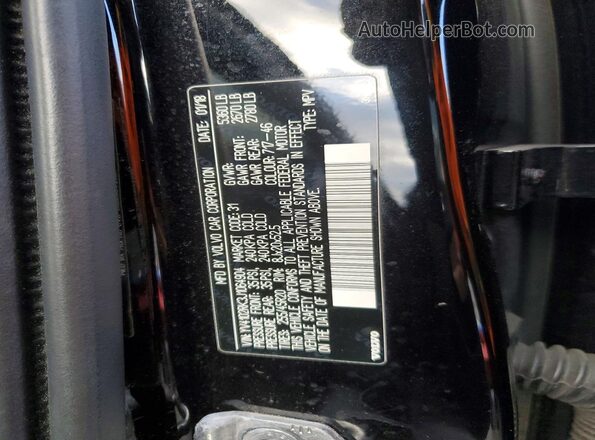 YV4102RK3J1064904 2018 VOLVO XC60 Black Widok naklejki z numerem VIN