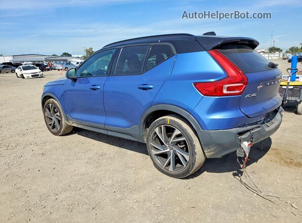 YV4162UMXM2417418 2021 VOLVO XC40 Синий Задняя левая четверть