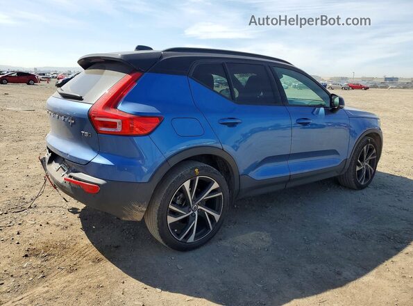 YV4162UMXM2417418 2021 VOLVO XC40 Синий Задняя правая четверть