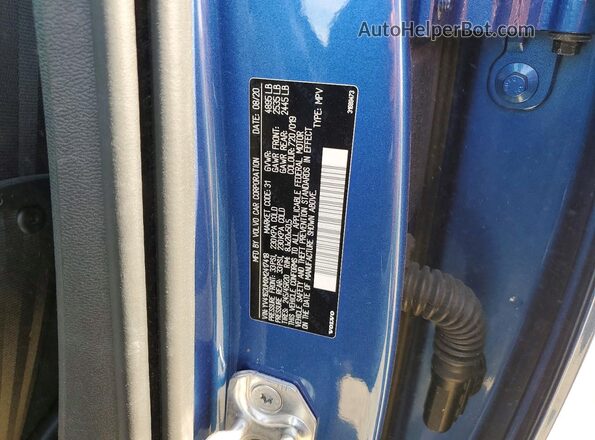 YV4162UMXM2417418 2021 VOLVO XC40 Синий Вид наклейки с VIN-кодом