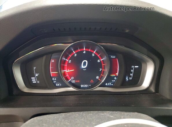 YV440MWK2H1029276 2017 VOLVO V60 Gray Вид щитка приладів