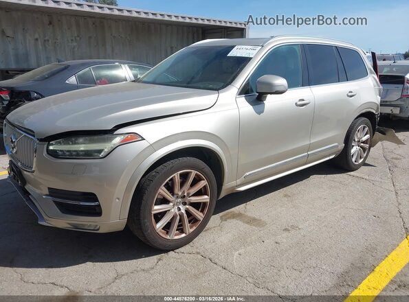 YV4A22PL5G1015220 2016 VOLVO XC90 Silver წინა მარცხენა ხედი სამი მეოთხედიდან