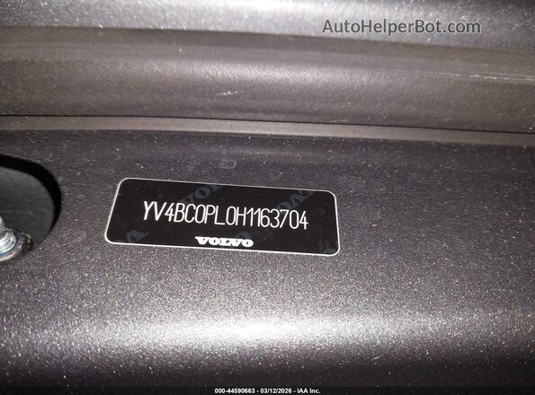 YV4BC0PL0H1163704 2017 VOLVO XC90 HYBRID Gray Вид підкапотного простору