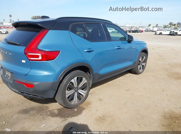 YV4ED3UW4P2077542 2023 VOLVO XC40 RECHARGE PURE ELECTRIC Light Blue Задняя правая четверть