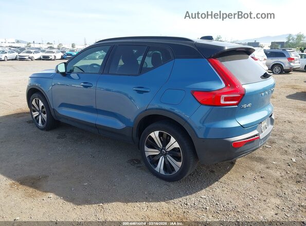 YV4ED3UW4P2077542 2023 VOLVO XC40 RECHARGE PURE ELECTRIC Light Blue Задняя левая четверть