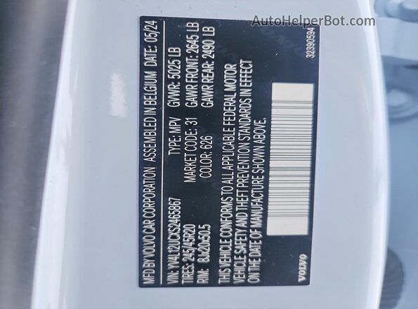 YV4L12UCXS2465867 2025 VOLVO XC40 Синий 