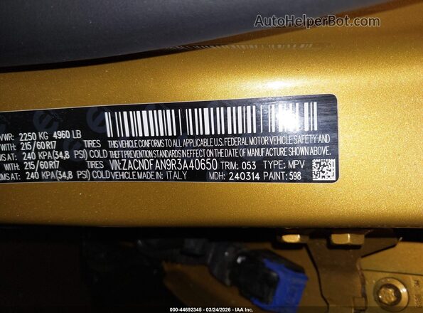 ZACNDFAN9R3A40650 2024 DODGE OTHER Orange 