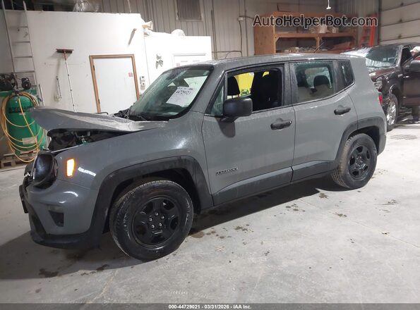 ZACNJAAB7LPL22199 2020 JEEP RENEGADE Gray Առջևի ձախ երեք քառորդ տեսարան
