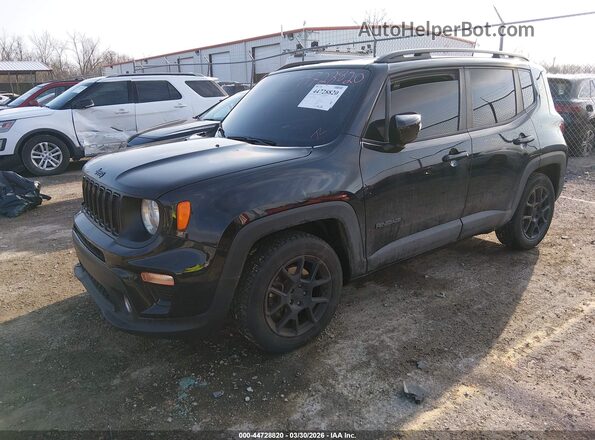 ZACNJABB4KPK45093 2019 JEEP RENEGADE Black Առջևի ձախ երեք քառորդ տեսարան
