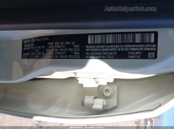 ZACNJBC16KPJ96135 2019 JEEP RENEGADE White 