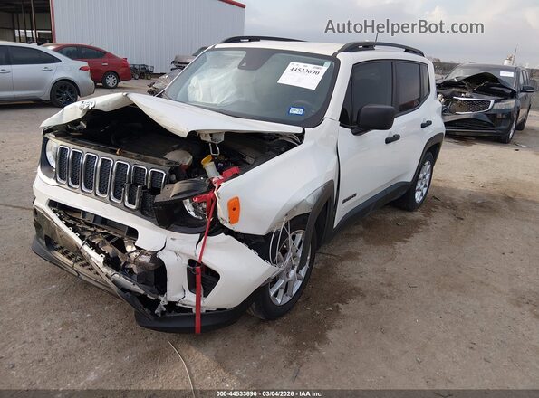 ZACNJCAB0MPM33870 2021 JEEP RENEGADE White Vista tres cuartos delantera izquierda