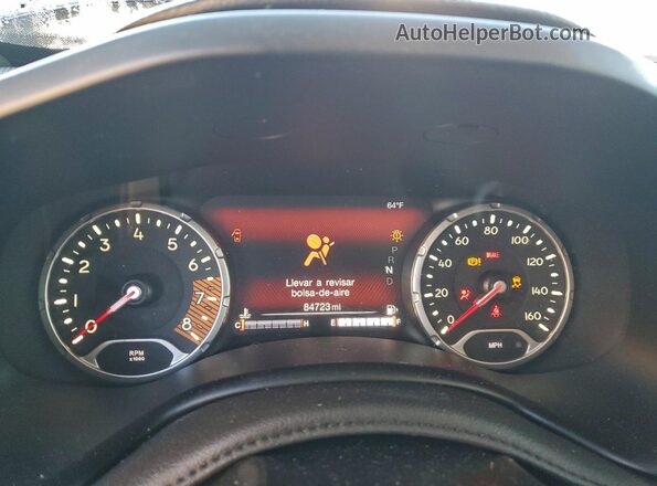 ZACNJCBB7MPM43262 2021 JEEP RENEGADE Blue Вид щитка приладів