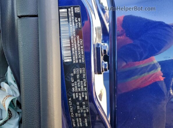 ZACNJCBB7MPM43262 2021 JEEP RENEGADE Blue Вид наклейки з VIN-кодом