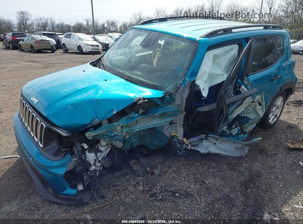 ZACNJDAB2MPM12167 2021 JEEP RENEGADE Turquoise წინა ხედი