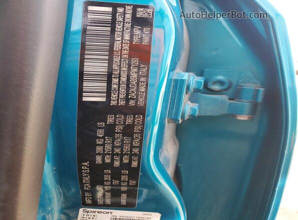ZACNJDAB5MPM71293 2021 JEEP RENEGADE Turquoise VIN კოდის სტიკერის ხედი