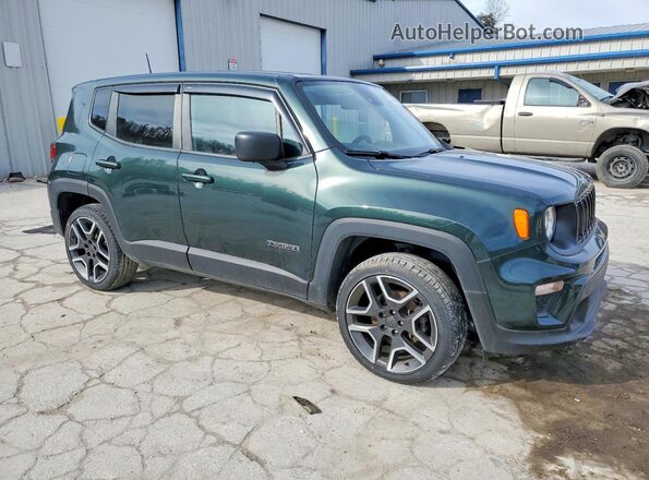ZACNJDAB8MPM25215 2021 JEEP RENEGADE Green Передня права чверть