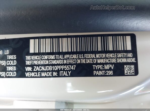 ZACNJDB10PPP55747 2023 JEEP RENEGADE White Widok komory silnika