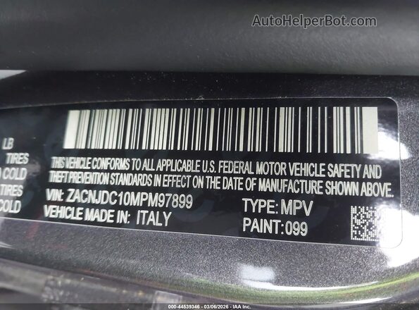 ZACNJDC10MPM97899 2021 JEEP RENEGADE Gray Vista del compartimento del motor