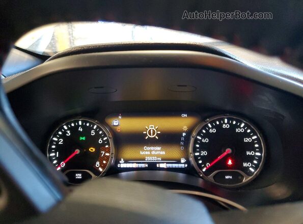 ZACNJDC14MPM50553 2021 JEEP RENEGADE White ხელსაწყოთა პანელის ხედი