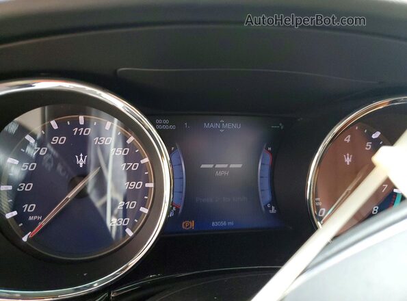 ZAM56PPA5G1165649 2016 MASERATI QUATTROPOR White Vista del cuadro de instrumentos