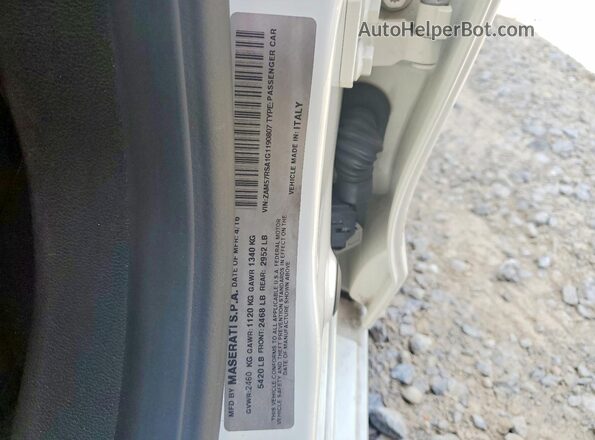 ZAM57RSA1G1190807 2016 MASERATI GHIBLI White Вид підкапотного простору