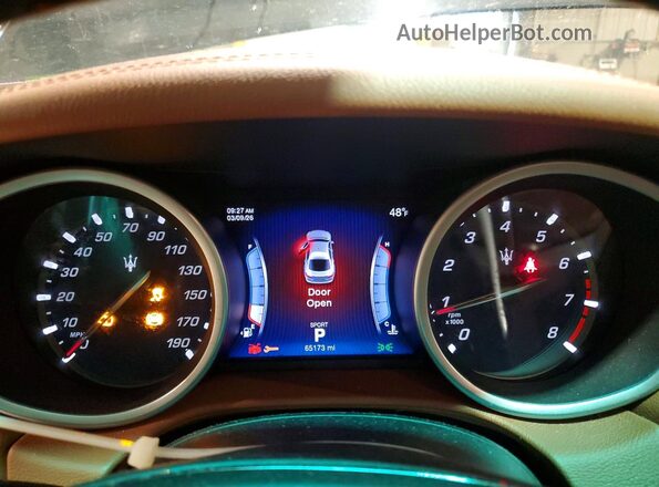 ZAM57RTA5G1173703 2016 MASERATI GHIBLI Black Vista del cuadro de instrumentos
