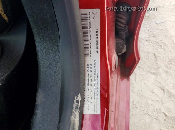 ZAM57RTL0H1196406 2017 MASERATI GHIBLI Red VIN კოდის სტიკერის ხედი