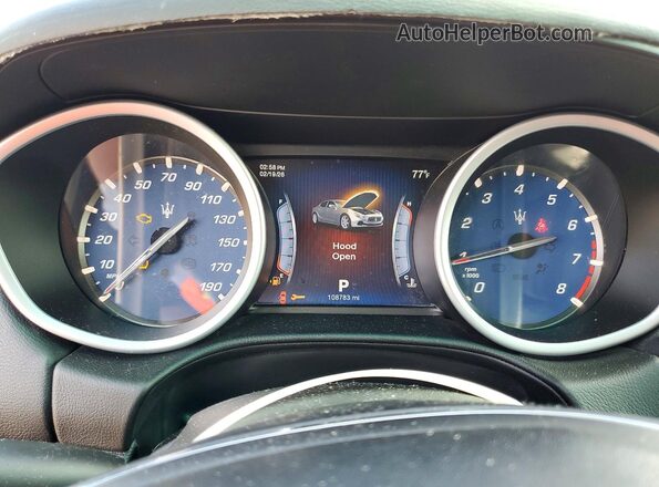 ZAM57XSA0G1165207 2016 MASERATI GHIBLI Gray Instrument cluster view