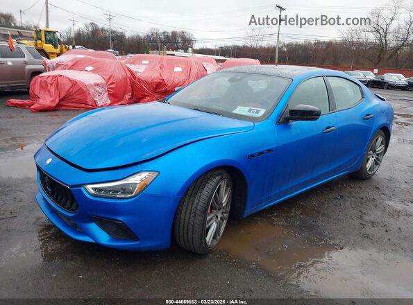 ZAM57XSS6J1290826 2018 MASERATI GHIBLI Blue Przód lewy
