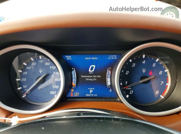 ZAM57YSL3K1319232 2019 MASERATI GHIBLI Blue ხელსაწყოთა პანელის ხედი