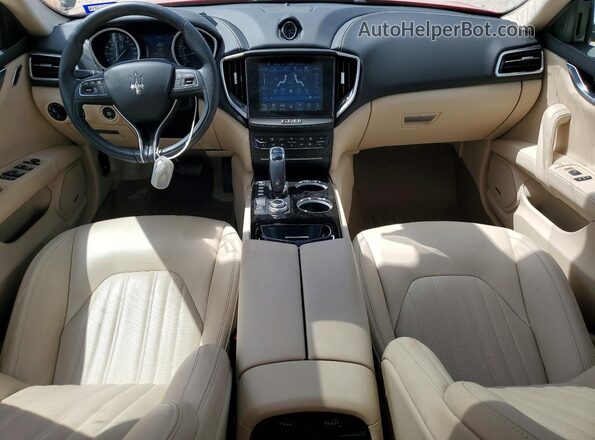 ZAM57YSL9K1336150 2019 MASERATI GHIBLI Red Widok deski rozdzielczej