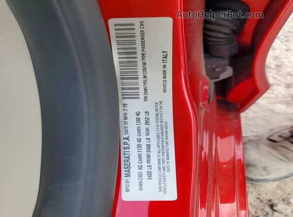 ZAM57YSL9K1336150 2019 MASERATI GHIBLI Red Widok komory silnika