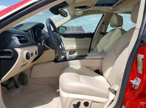 ZAM57YSL9K1336150 2019 MASERATI GHIBLI Red Widok wnętrza z przodu